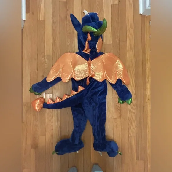 Blue and Green Dragon Kids Costume - Picture 4 of 6